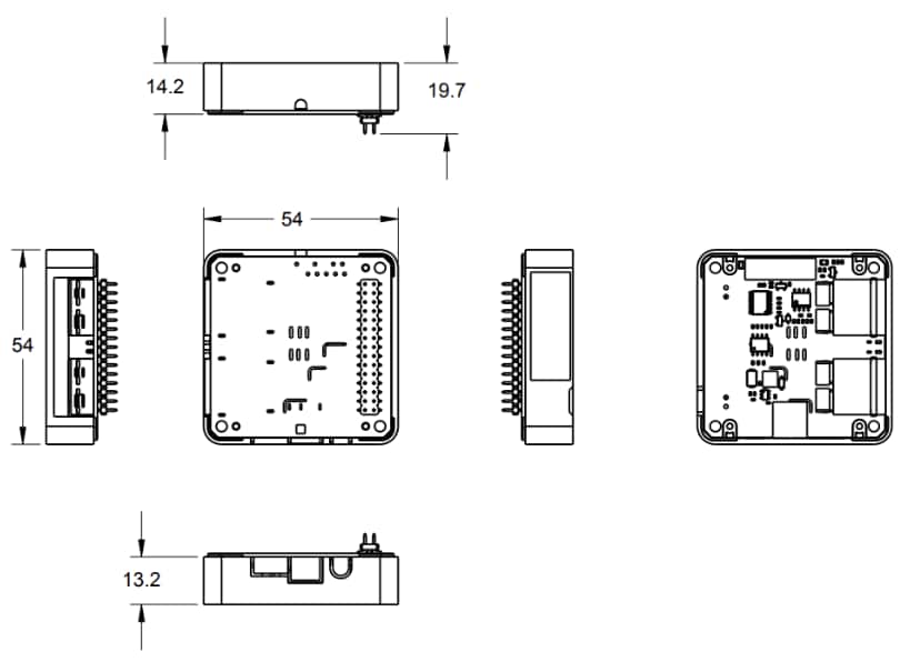 Mechanical Drawing - M5Stack DualKmeter Temperature Measurement Module 13.2